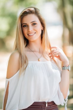 A smiling white woman